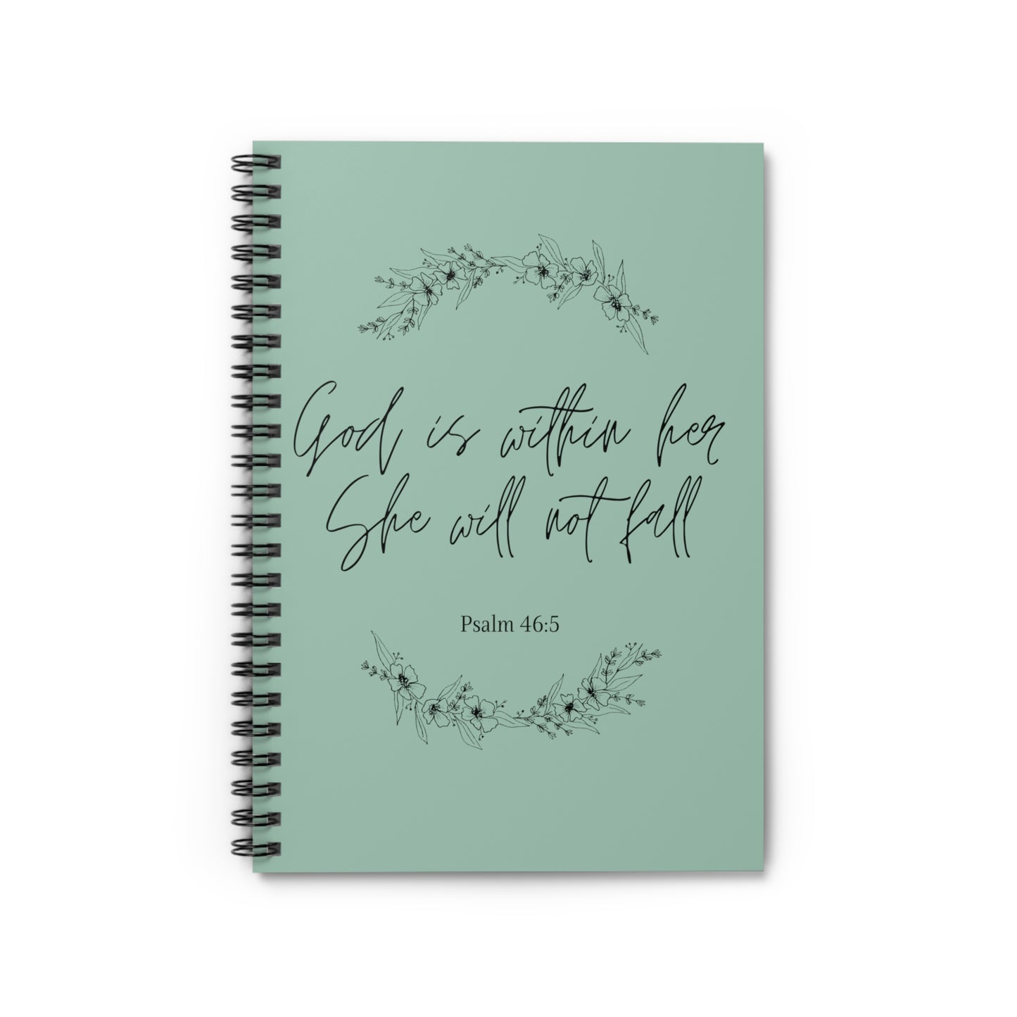 God is within her she will not fall Spiral Notebook