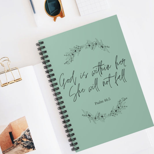 God is within her she will not fall Spiral Notebook