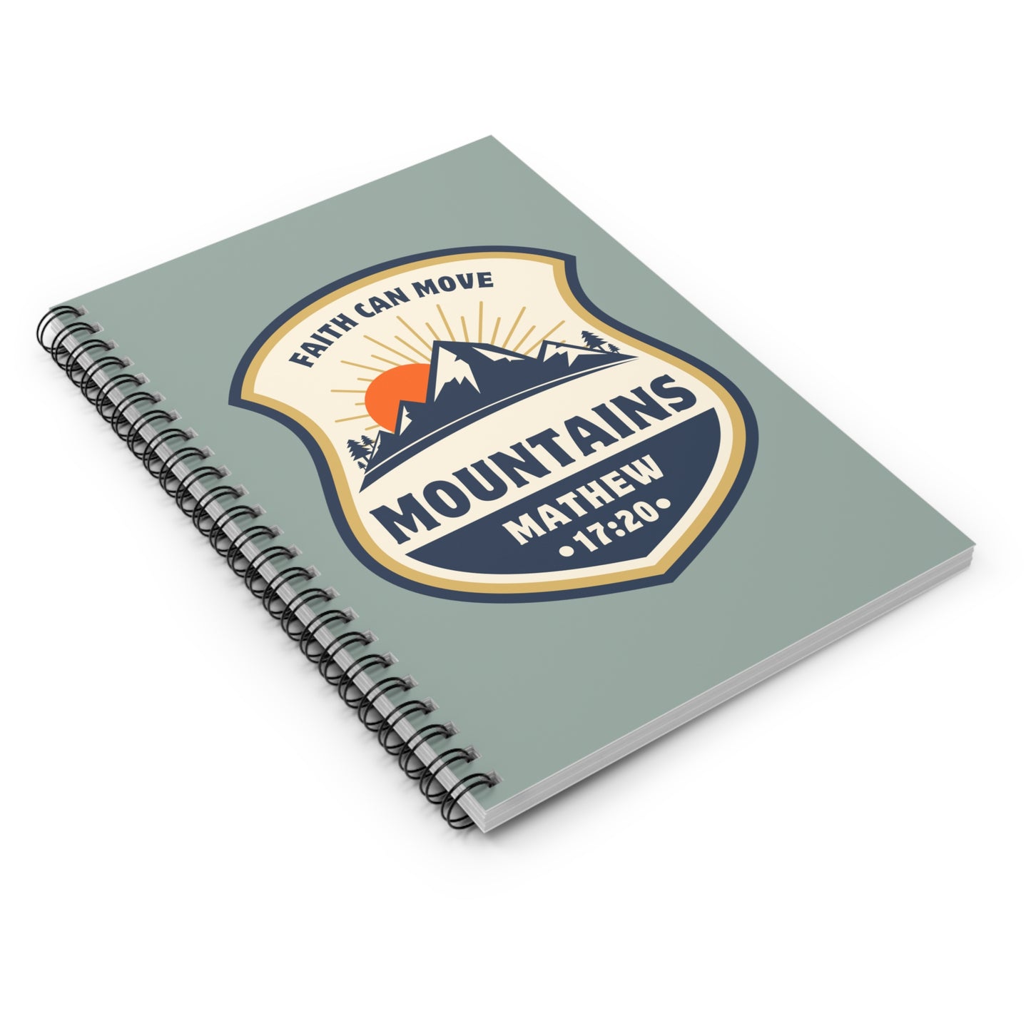 Faith can move mountains spiral notebook