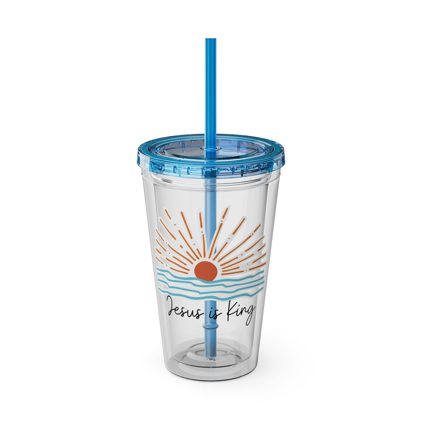 Jesus is King Tumbler with Straw