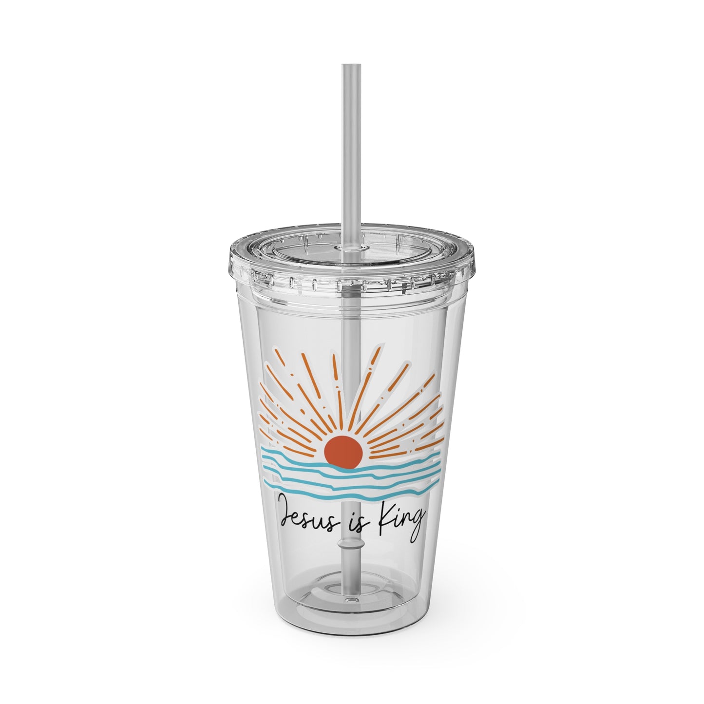 Jesus is King Tumbler with Straw