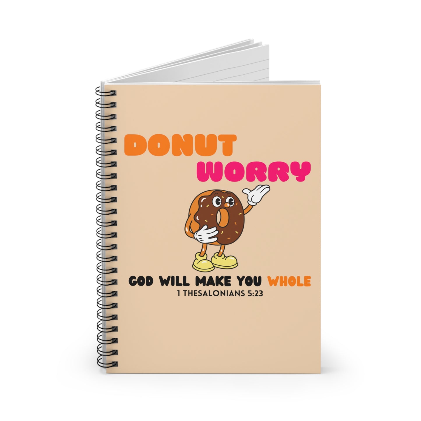 Donut worry spiral notebook