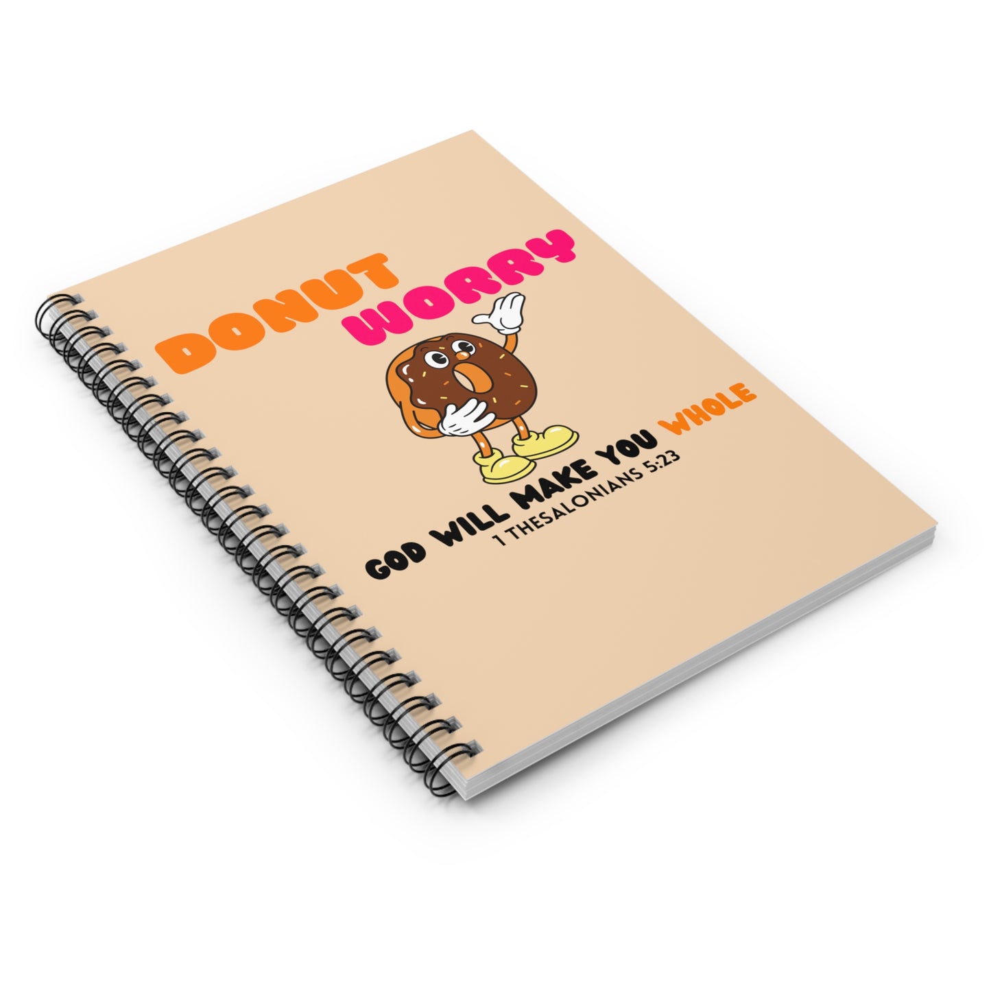 Donut worry spiral notebook