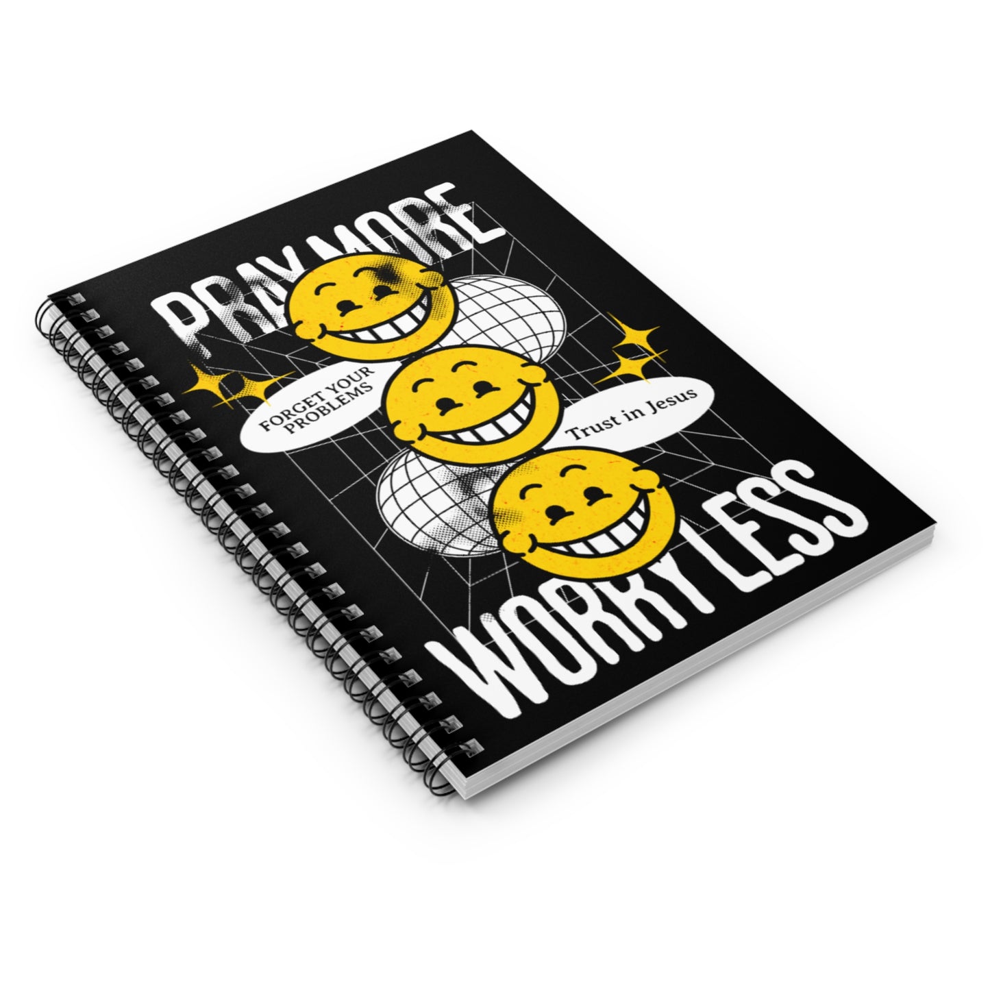 Pray more worry less spiral notebook