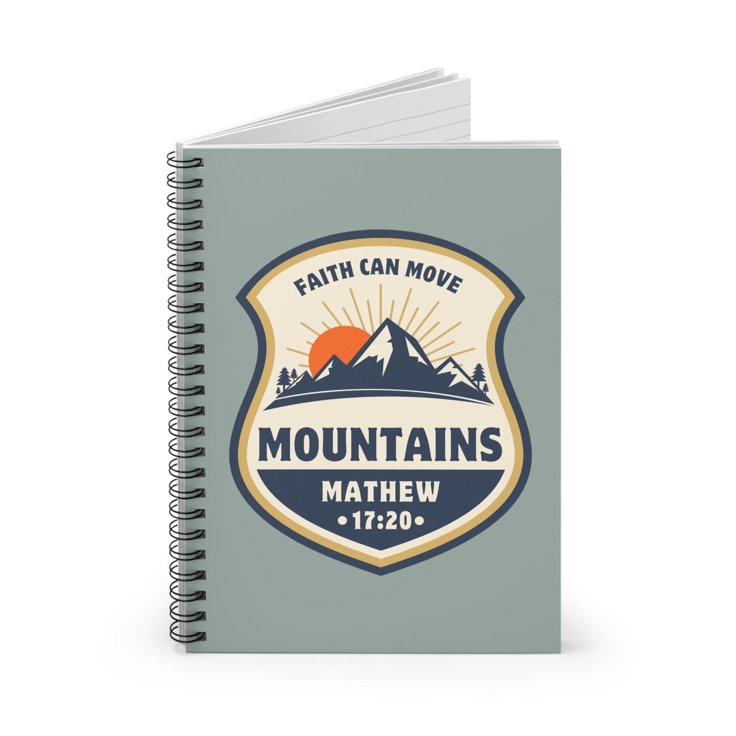 Faith can move mountains spiral notebook