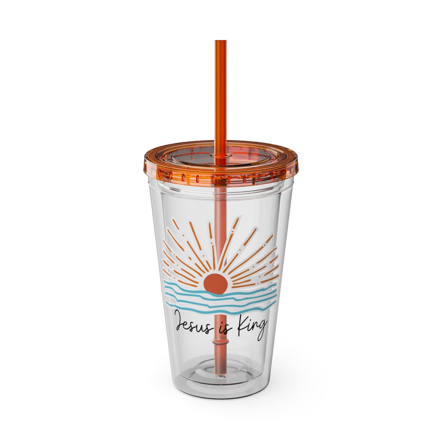 Jesus is King Tumbler with Straw