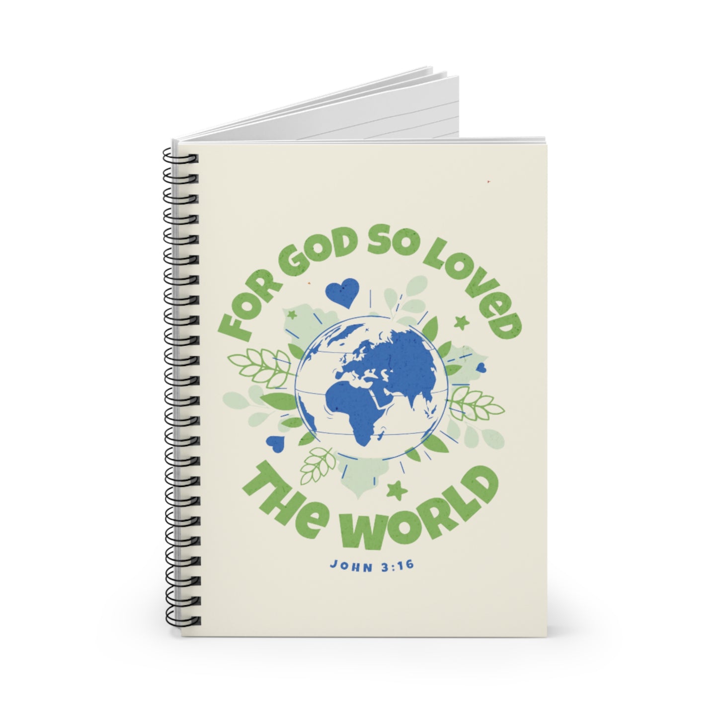 For God so loved the world spiral notebook