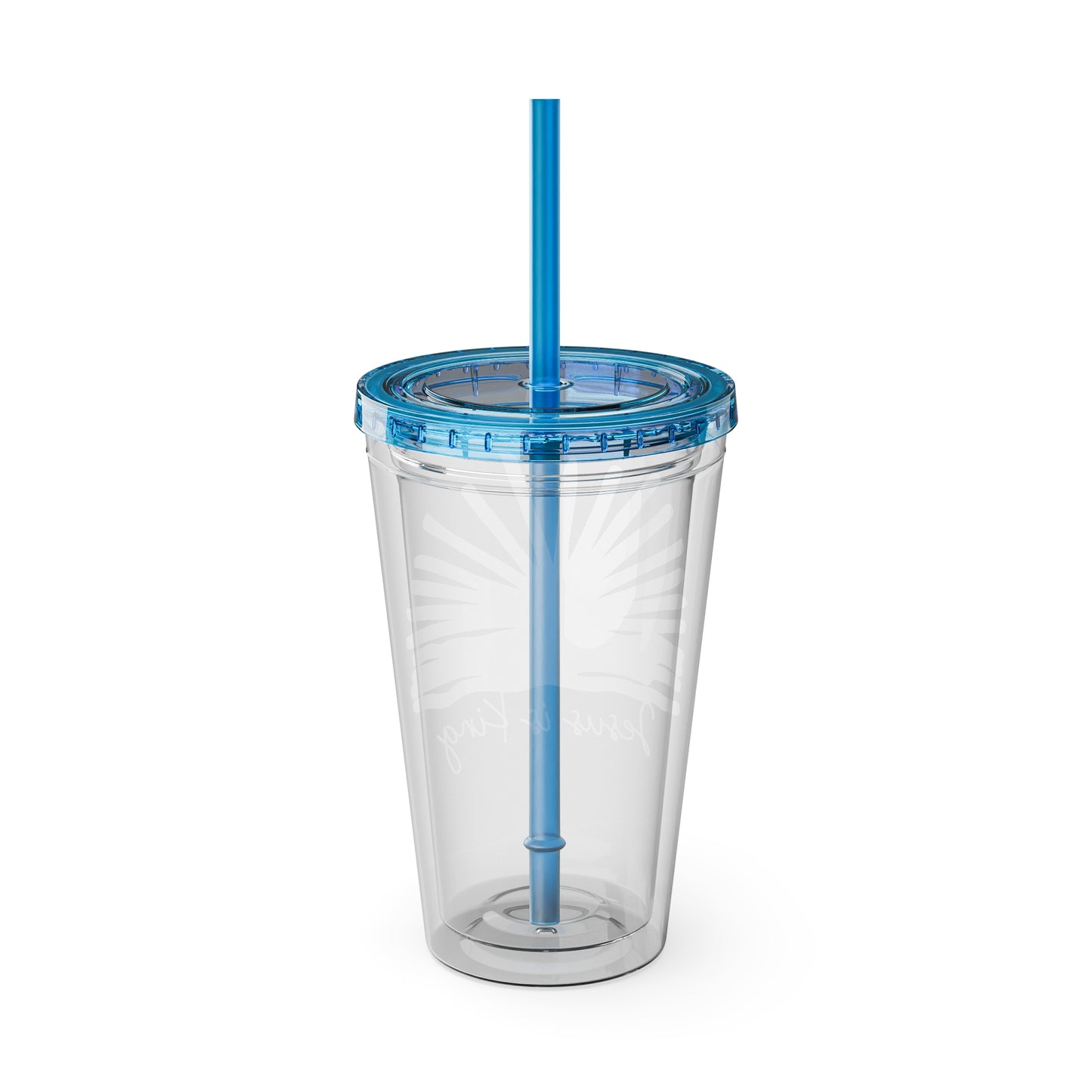 Jesus is King Tumbler with Straw