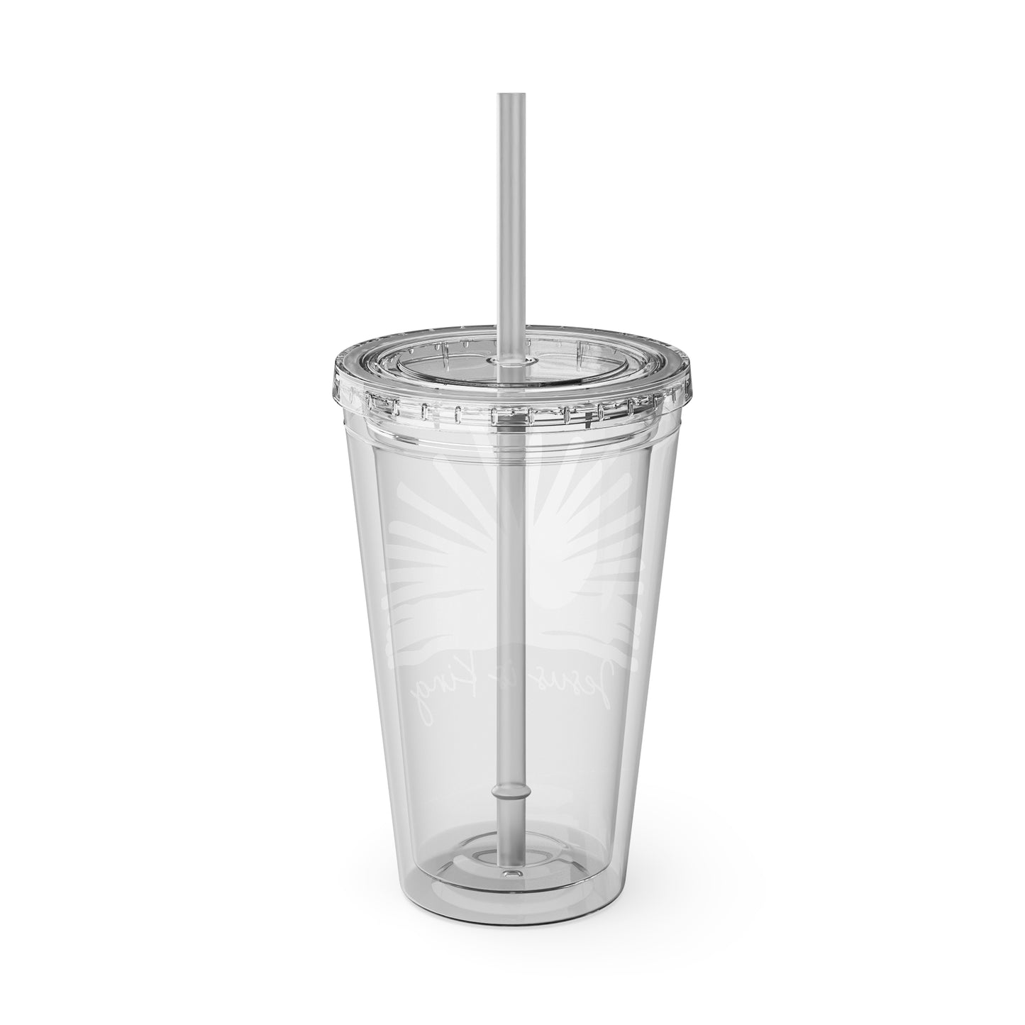 Jesus is King Tumbler with Straw