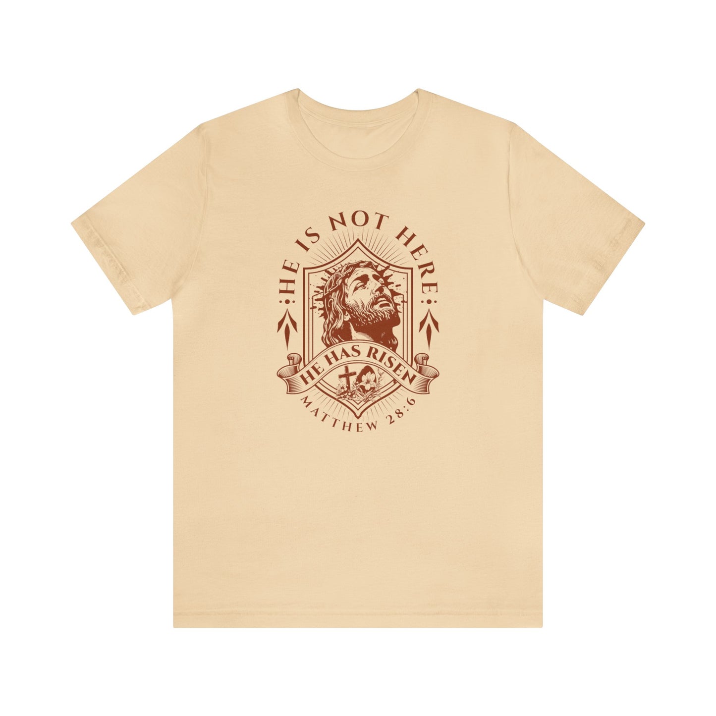 He is not there He has risen graphic tee