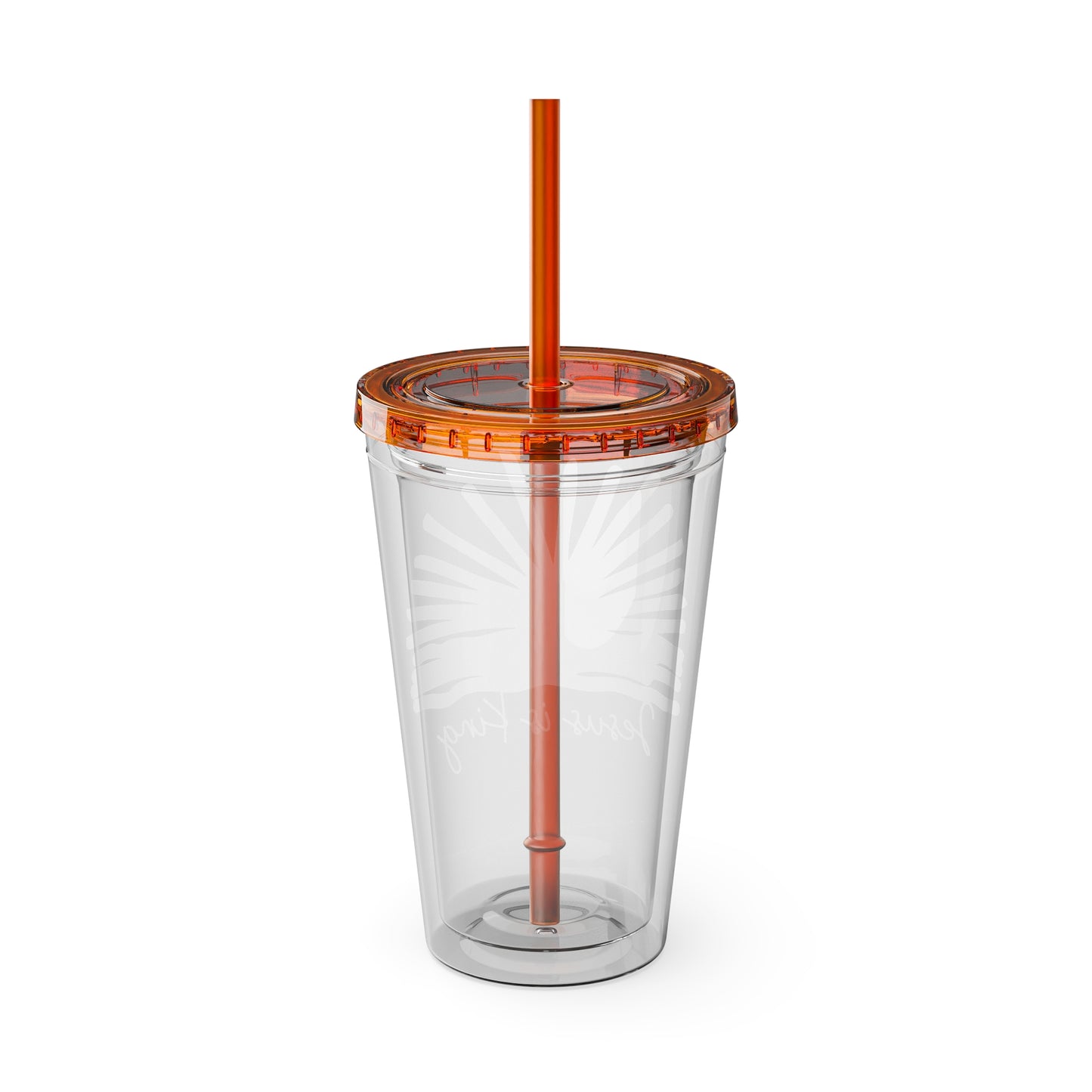 Jesus is King Tumbler with Straw