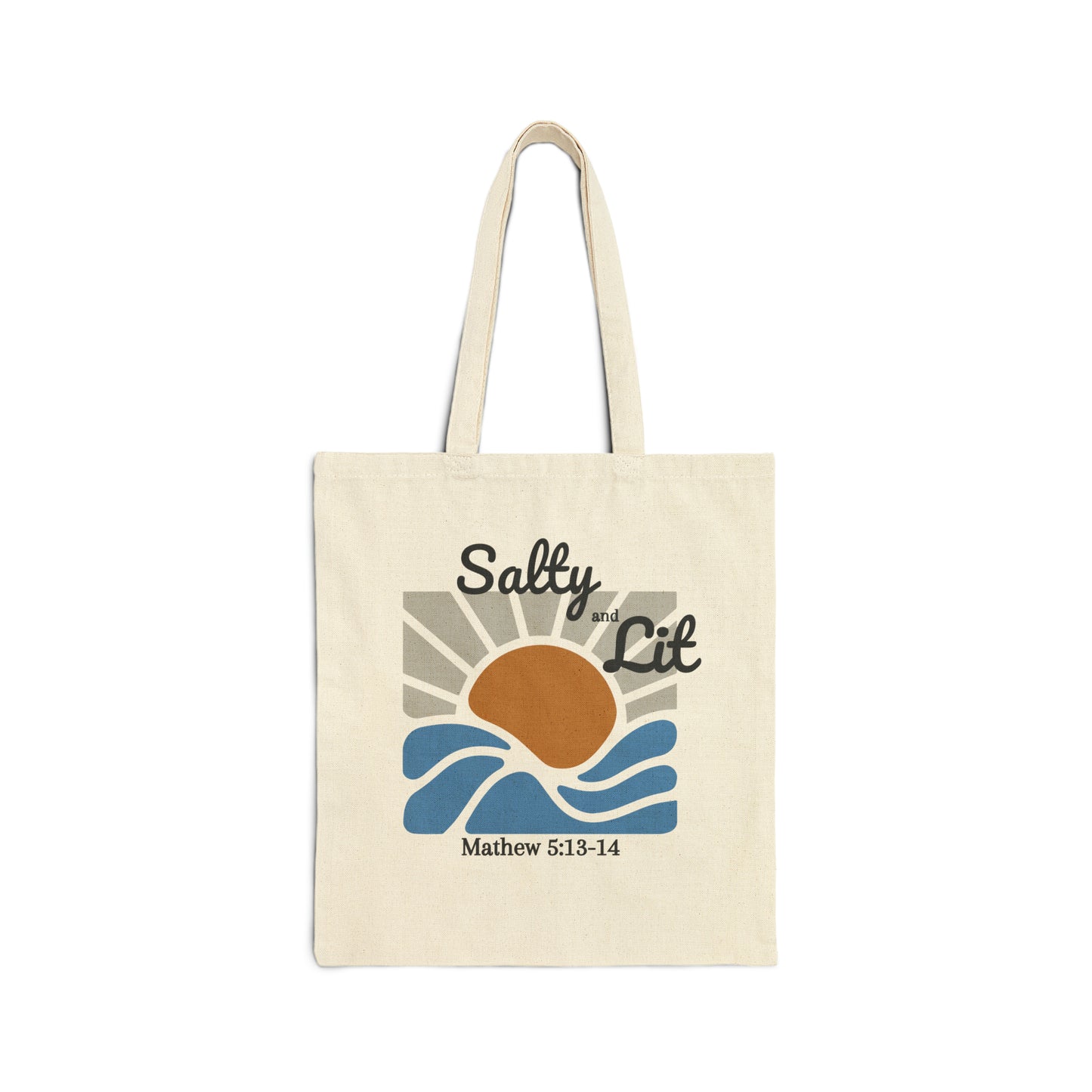 Salty and lit cotton canvas tote bag