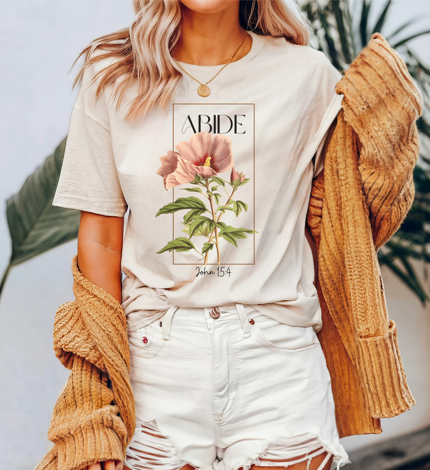 Floral Abide graphic tee