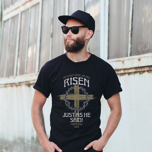 He has risen just like He said graphic tee