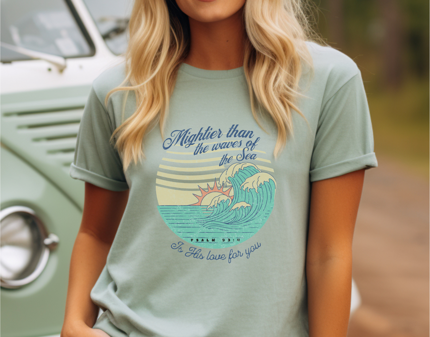 Mightier than the waves of the sea graphic tee