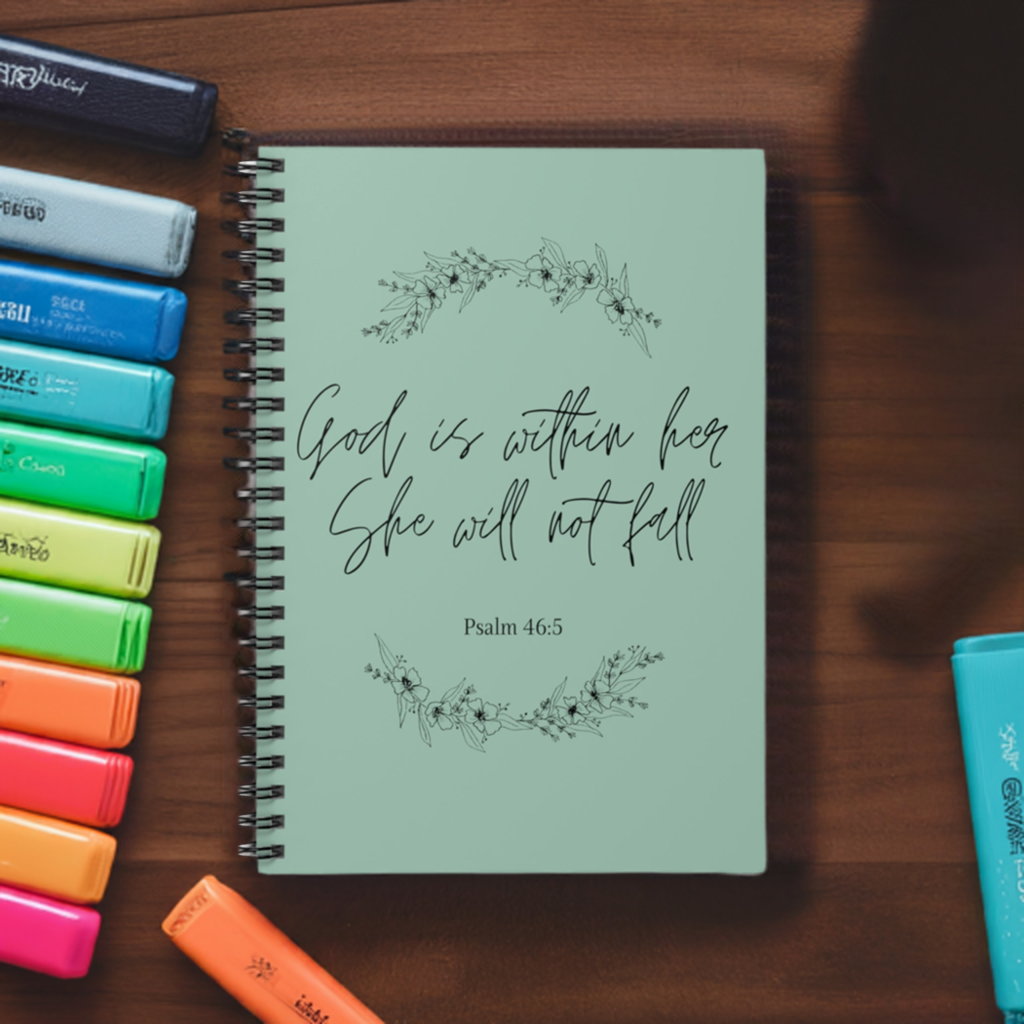 God is within her she will not fall Spiral Notebook