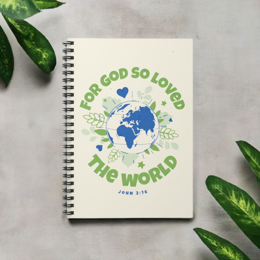 For God so loved the world spiral notebook