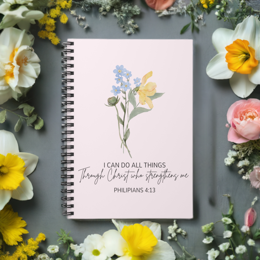 I can do all things through Christ who strengthens me spiral notebook