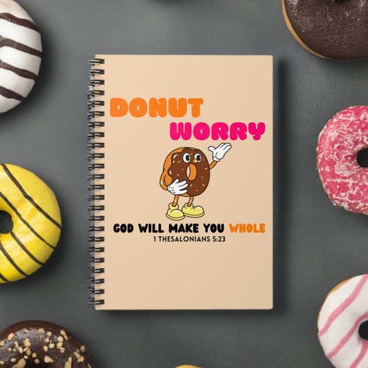 Donut worry spiral notebook